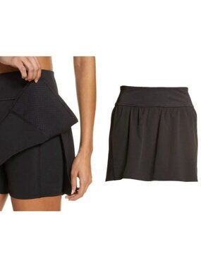 Spanx The Get Moving Black Skort Tennis Skirt 50196R M